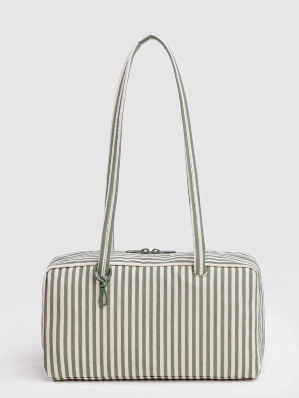 BAGGU Nylon Bowler Bag In Sage Stripe